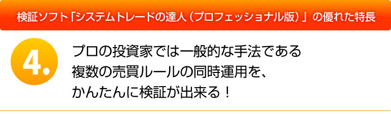 システムトレードの達人（スタンダード版）の優れた特長 ２．買いシグナル・売りシグナルが表示されたチャート機能が使える！