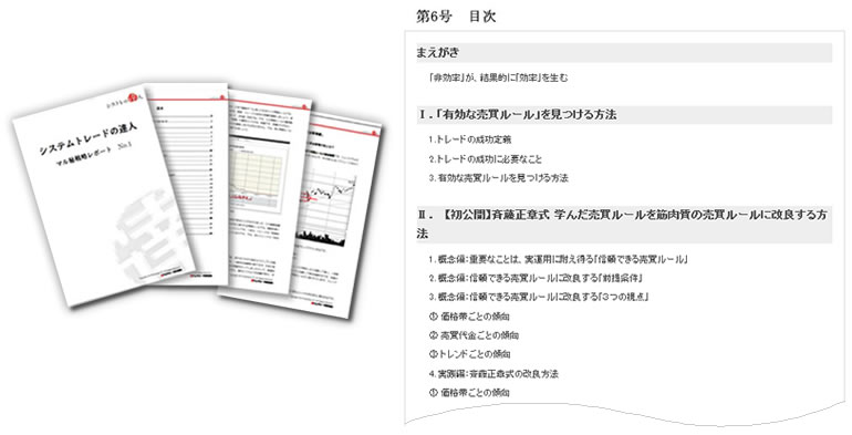 システムトレードの達人 マル秘戦略レポート